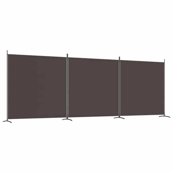 Maison Exclusive - Avskiljande vägg 3 paneler Brun 525x180 cm Tyg brun