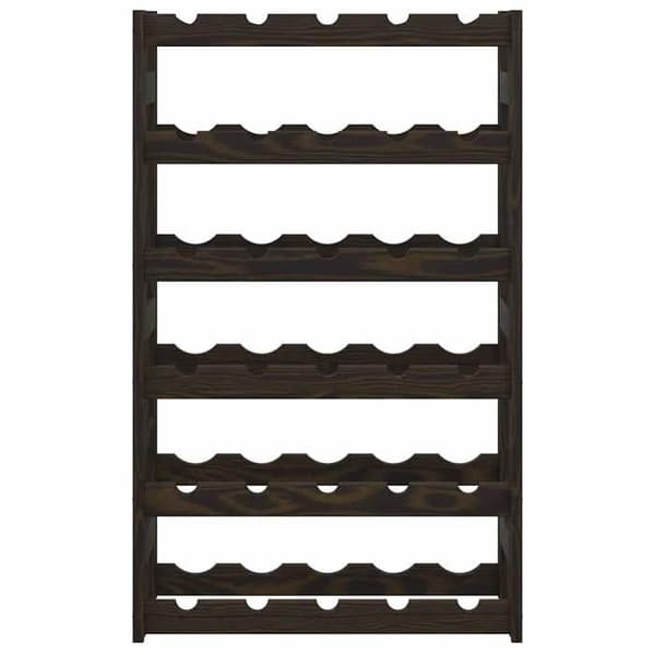 Maison Exclusive - Flaskeholder til 30 flasker sort solid fyrretræ Svart