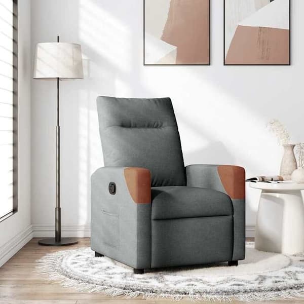 Maison Exclusive - Tummanharmaa kangasnojatuoli