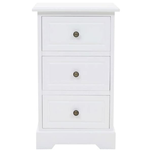 Maison Exclusive - Sängbord MDF och furu 35x32x59 cm Vit