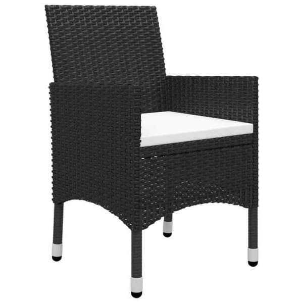 Maison Exclusive - Have spisebordssæt 5 stk Sort Svart