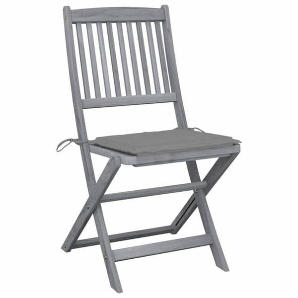 Maison Exclusive - Fällbara utomhusstolar set om 2 och kuddar i akaciaträ
