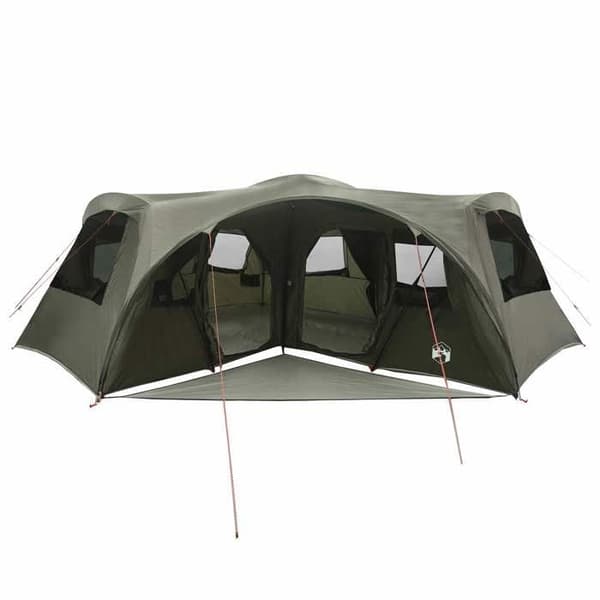 Familjetält - EXKLUSIVT HUS - Armégrön - 6 platser - Polyester 185T PU - 3 sovrum