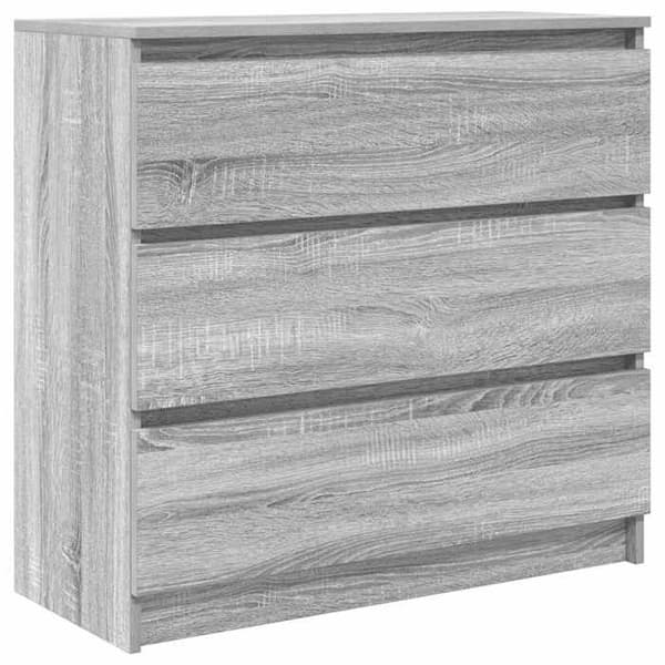 Maison Exclusive - Buffé Sonoma Grå 80x35x76 cm Ingenjörsträ Sonoma grå
