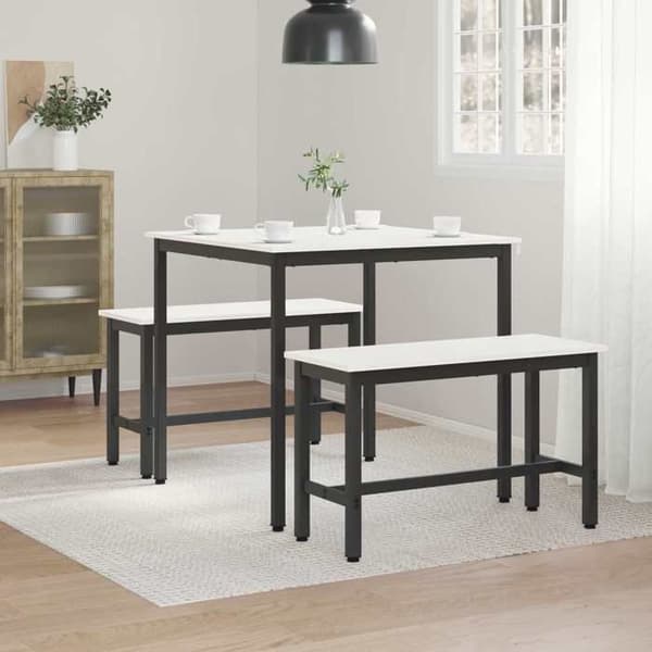 Maison Exclusive - Matbord / Middagsbord 80 x 80 x 75 cm Vit