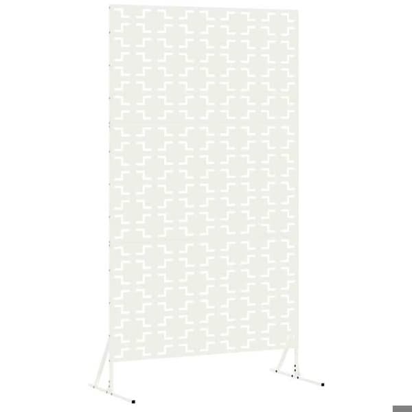 Maison Exclusive - Integritetsskärm 100 x 50 x 180 cm Vit Stål Vit