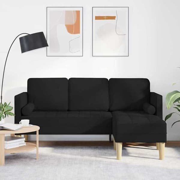 Maison Exclusive - Musta Sohvaryhmä 173 x 131 x 67 cm Polyesteri Svart