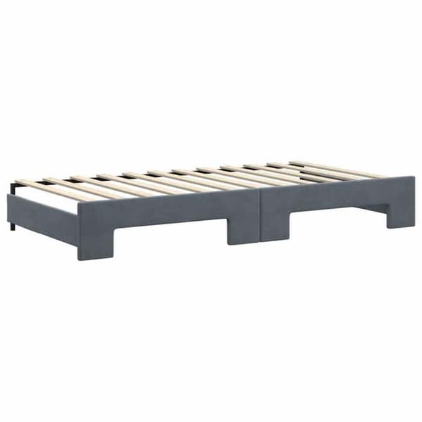 Maison Exclusive - Dagbädd och utdragssäng med mörkgrå lådor 100x200 cm sammet