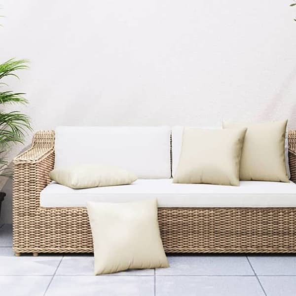 Maison Exclusive - Sofa puder sæt af 4 creme 40x40 cm stof