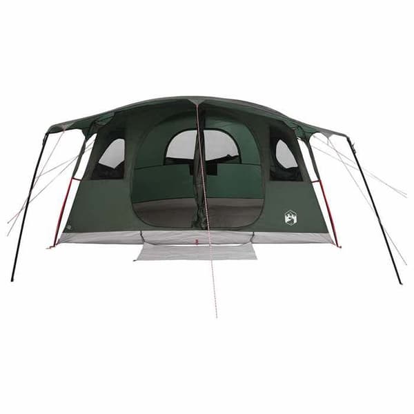 Maison Exclusive - Tunnel telt 12 personer Grøn army Polyester og Stål