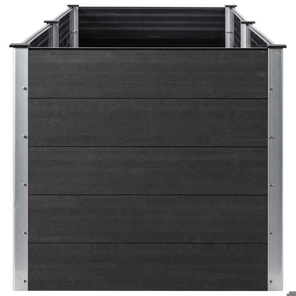 Maison Exclusive - Upphöjd trädgårdssäng 200x100x91 cm WPC Grå Grå
