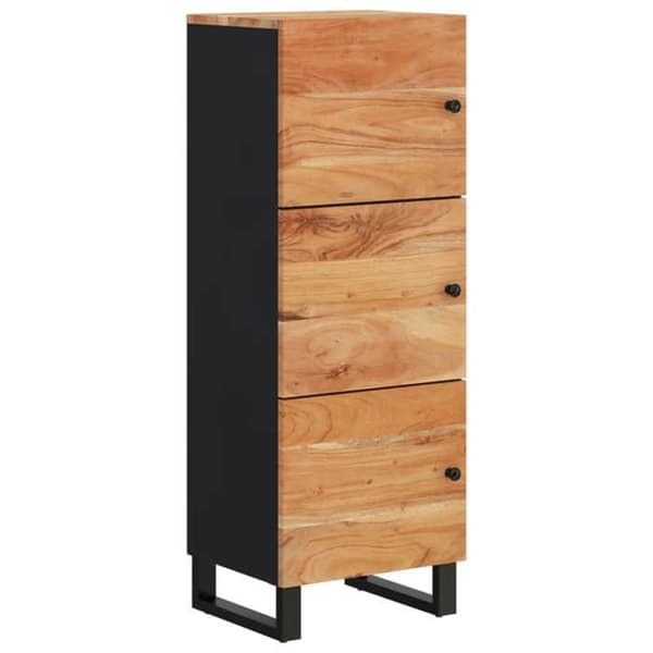 Maison Exclusive - Buffet med 3 døre 40x33x110 cm massiv akacietræ og jern