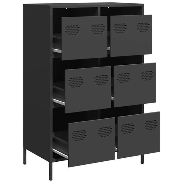 Maison Exclusive - Sort høj buffet 68x39x101,5 cm stål