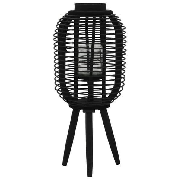 Maison Exclusive - Stående ljusstake i svart bambu Svart
