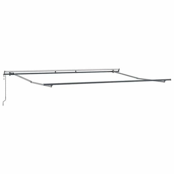 Maison Exclusive - Automatisk infällbar markis antracit och vit 400x300 cm
