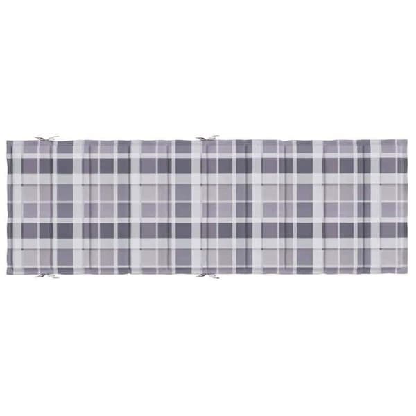 Maison Exclusive - Ruudullinen aurinkotuolin tyyny 186x58x4 cm Grå