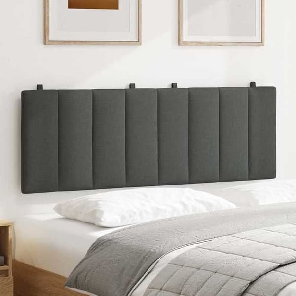 Maison Exclusive - Huvudgavelkudde Hanko mörkgrå 120 cm tyg Mörkgrå