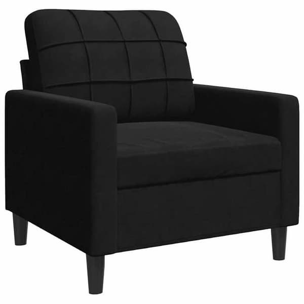 Maison Exclusive - 4-osainen sohvasetti tyynyillä, musta sametti