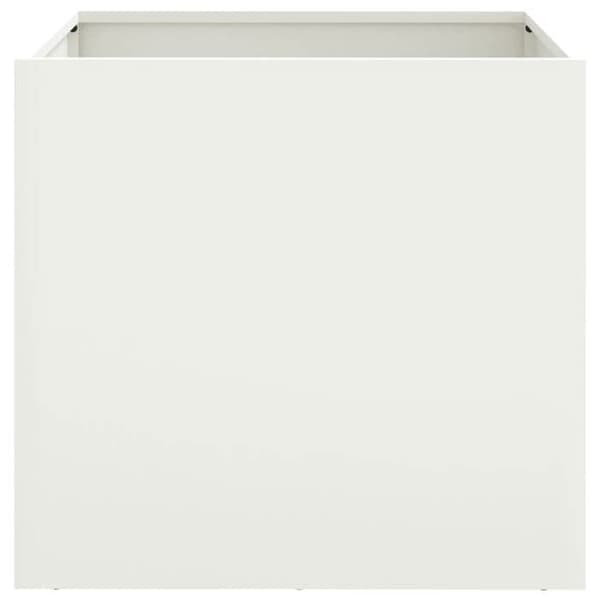 Maison Exclusive - Vit kruka 49x47x46 cm stål