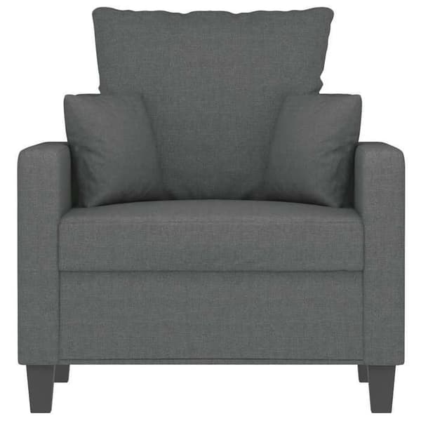 Maison Exclusive - Tummanharmaa nojatuoli 60 cm Kangas