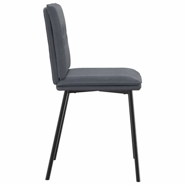 Maison Exclusive - Matstolar set om 2 Mörkgrå Sammet
