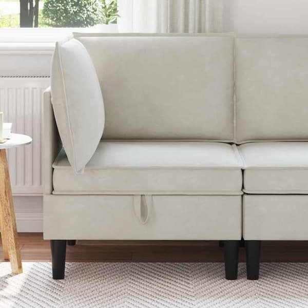 Maison Exclusive - Sofa med opbevaring Creme Velour