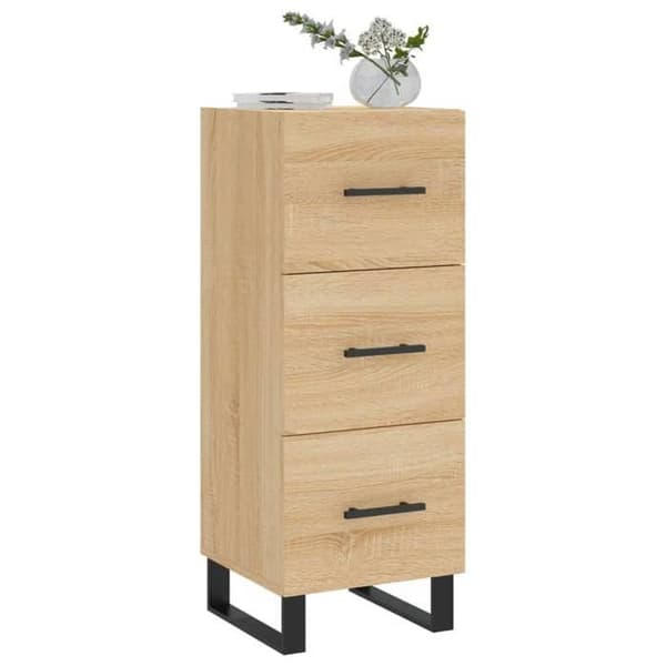 Maison Exclusive - Buffé Ek sonoma 34,5x34x90 cm Ingenjörsträ