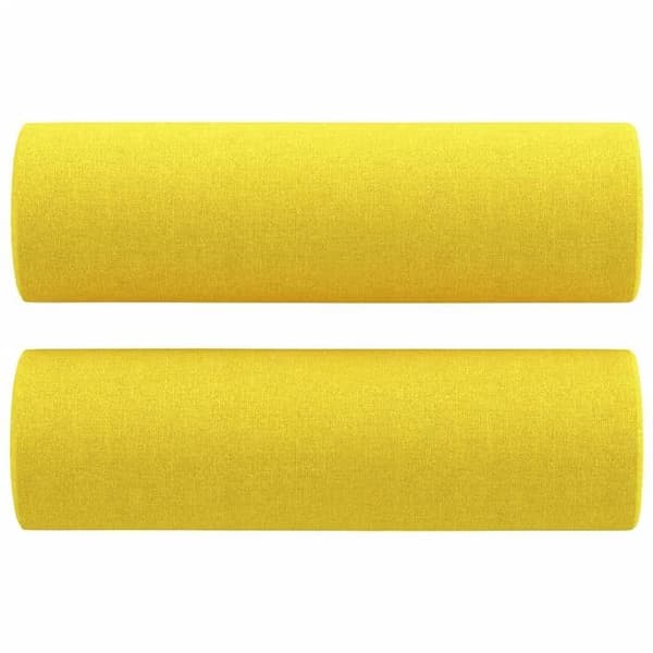 Maison Exclusive - Soffa 3 platser med ljusgula kuddar 180 cm tyg