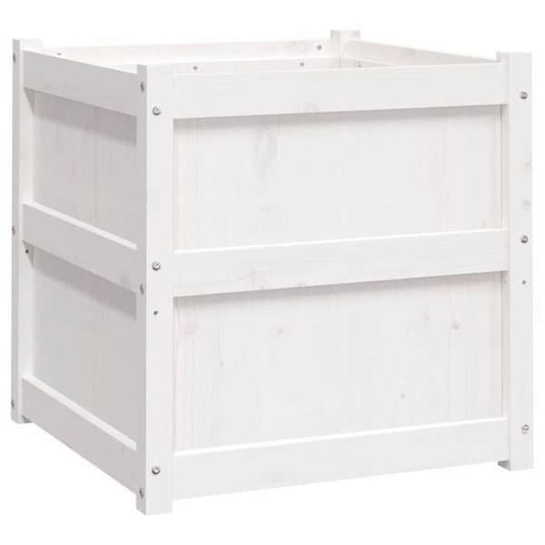 Maison Exclusive - Blomkrukor 2 st vit massiv furu