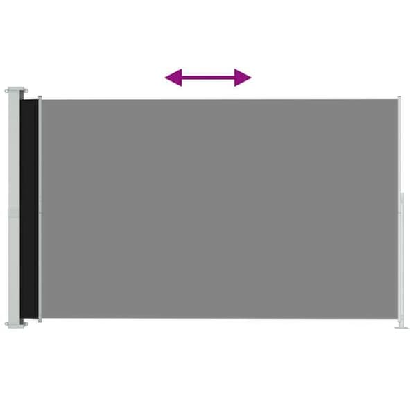 Maison Exclusive - Utdragbart sidotak för patio 180x314 cm Svart
