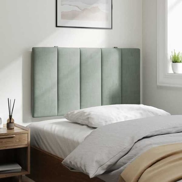 Maison Exclusive - Huvudgavelkudde Hanko ljusgrå 90 cm sammet