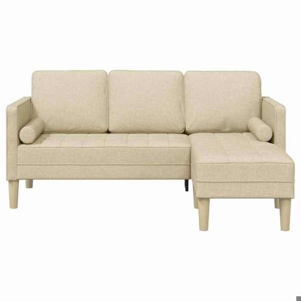 Modulär soffa - EXKLUSIV HEM - Modulära sektioner - Kräm - Andningsbar polyester - Stabil träram Grädde