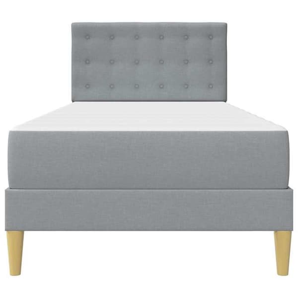 Maison Exclusive - Sängram med madrass Ljusgrå 80 x 200 cm Tyg