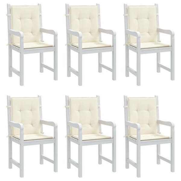 Maison Exclusive - Trädgårdsstolar kuddar 6 st Kräm 100 x 50 x 3 cm Grädde
