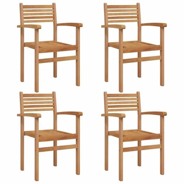 Maison Exclusive - Stol 4 st Brun Massivt teakträ brun