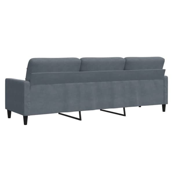 Maison Exclusive - Tummanharmaa 3-paikkainen sohva 210 cm Sametti Mörkgrå