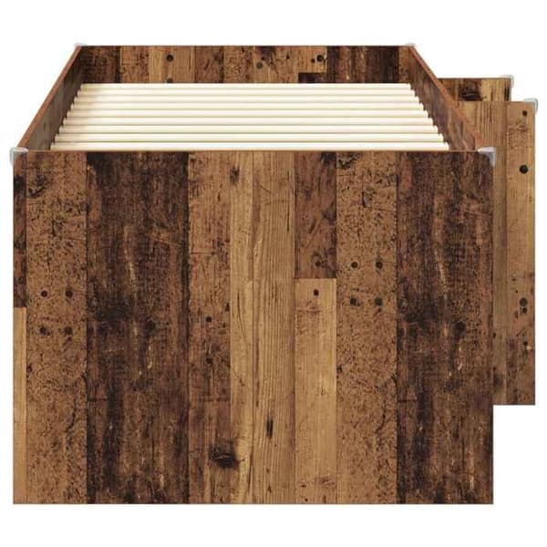 Maison Exclusive - Hög Sängram för Barn i Antik Trä 90 x 200 cm
