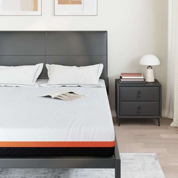 Maison Exclusive - Hvid og Sort Madras 140 x 200 cm Jacquardstof