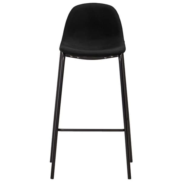 Maison Exclusive - Barstolar set om 2 svart tyg Svart