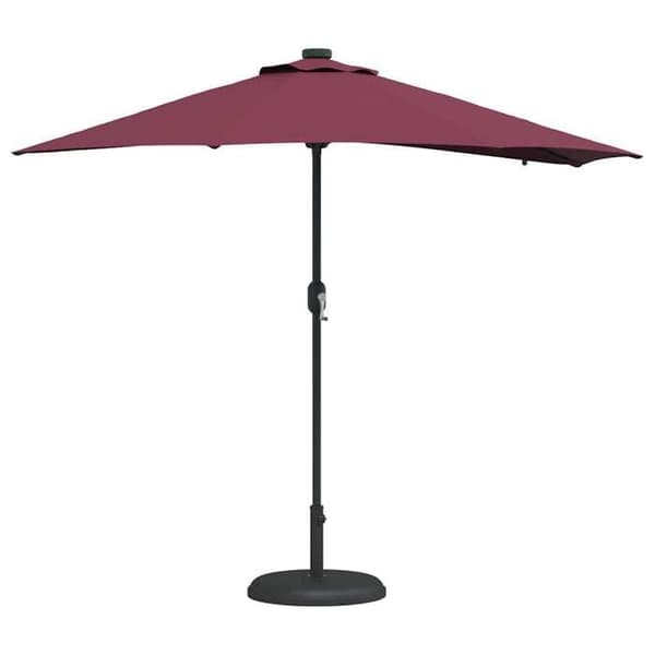 Hav parasol - MAISON EXCLUSIVE - Bordeaux - 294×150×223 cm - Polyester & stål - Solcelle LED Bordeaux