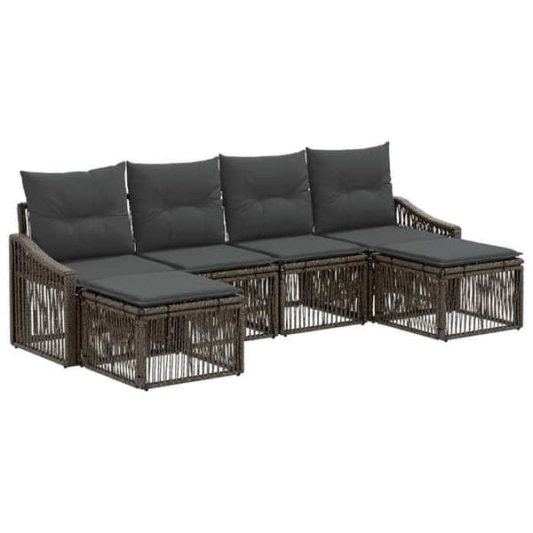 Maison Exclusive - 6-delt have-sofa sæt i grå polyrotin