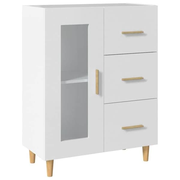 Maison Exclusive - Vit buffé 69,5x34x90 cm ingenjörsträ