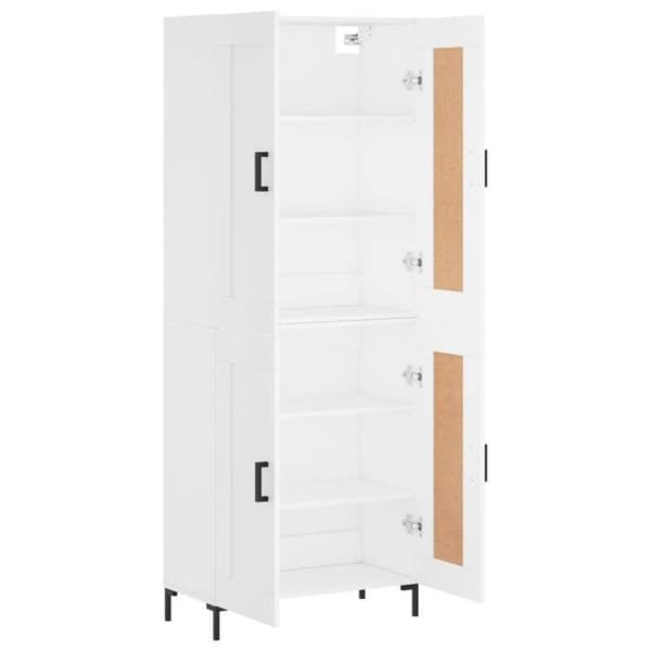 Maison Exclusive - Buffé hög Vit 69,5x34x180 cm Ingenjörsträ Vit