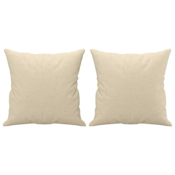 Maison Exclusive - Sæt af 2 sofaer med cremefarvede puder i stof