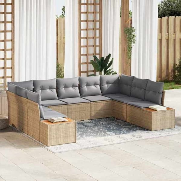 Maison Exclusive - 5-delars trädgårdsoff-set 9-sits