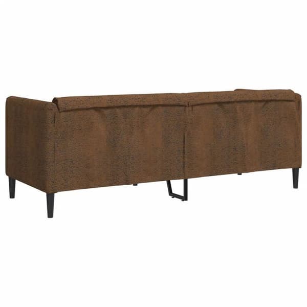 Maison Exclusive - 3-personers sofa i brun kunstlæder