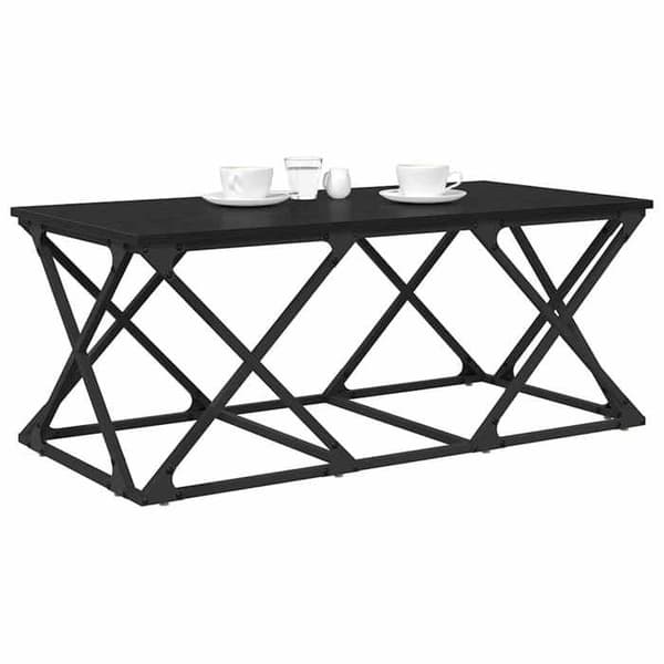 Maison Exclusive - Sort egetræ sofabord 100 x 49 x 40 cm Ingeniørtræ svart ek