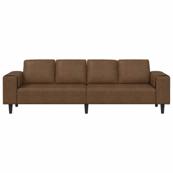 Soffa - EXKLUSIVT HUS - 250x77x76 cm - Brun - Polyesterbeläggning som är fläckavvisande - Mjuka skumkuddar brun