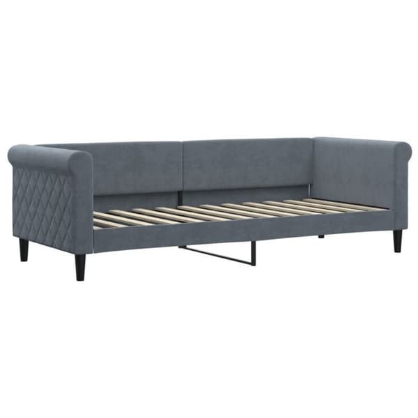 Maison Exclusive - Dagbädd med utdragssäng och mörkgrå madrass 80x200cm sammet