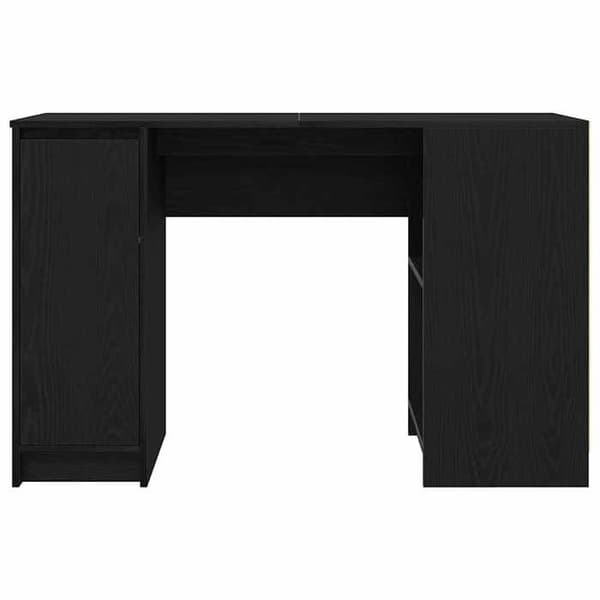 Maison Exclusive - Kontor i sort egetræ 120x42x76 cm ingeniørtræ